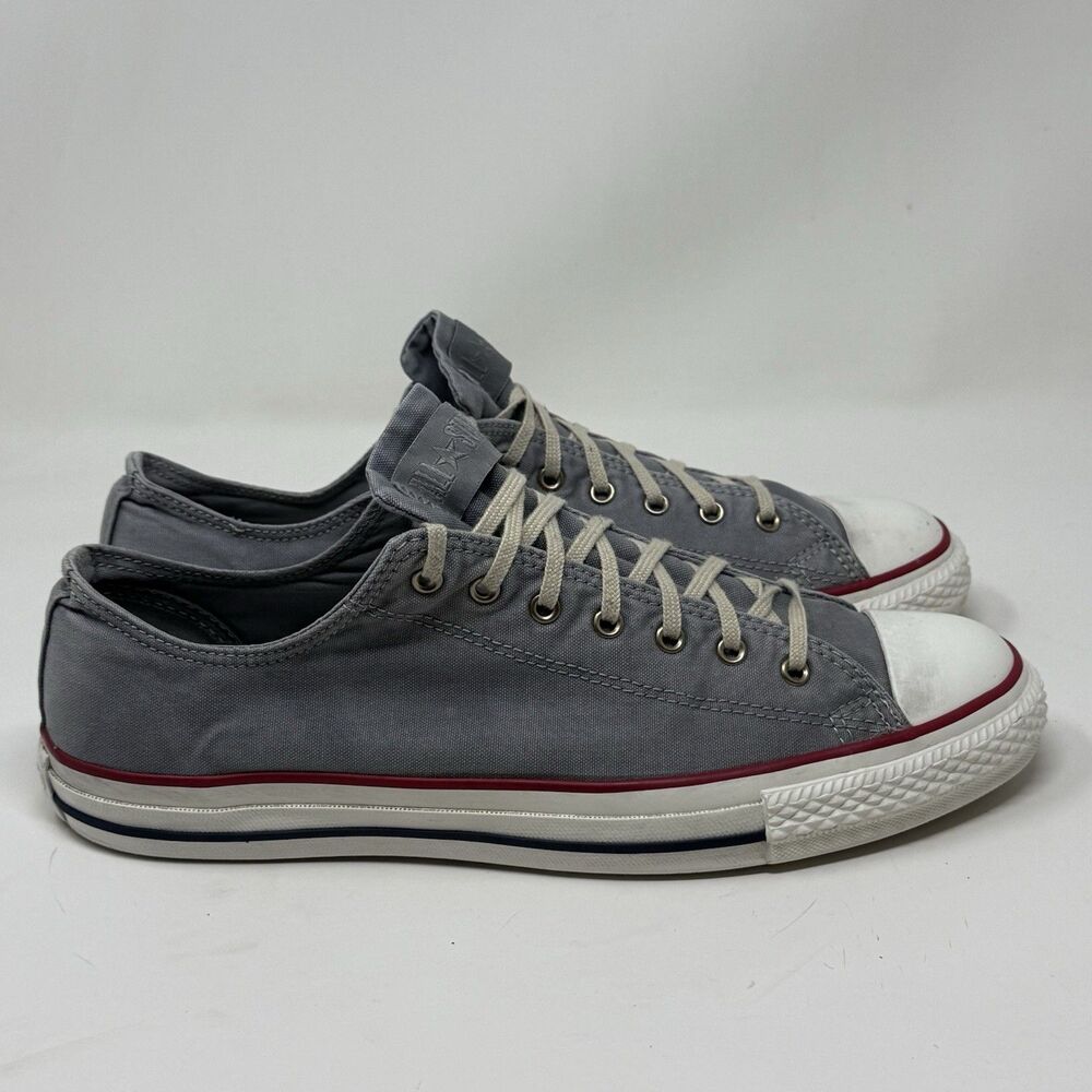 Converse All Star Chuck Taylor Sneakers Mens 10.5 Gray Canvas Low Top Shoes